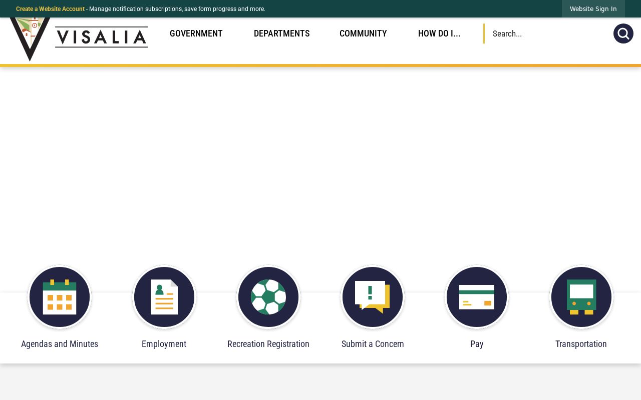 Visalia people search on the official city website